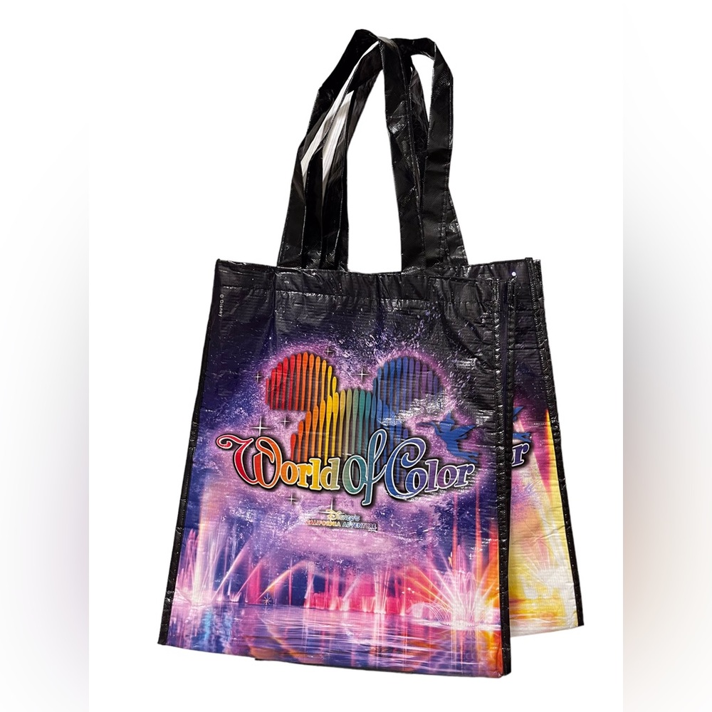 two Disneys California Adventure world of color reusable tote bags